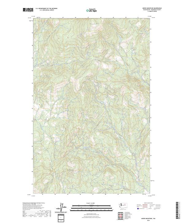 USGS Topographic Map – Moses Mountain