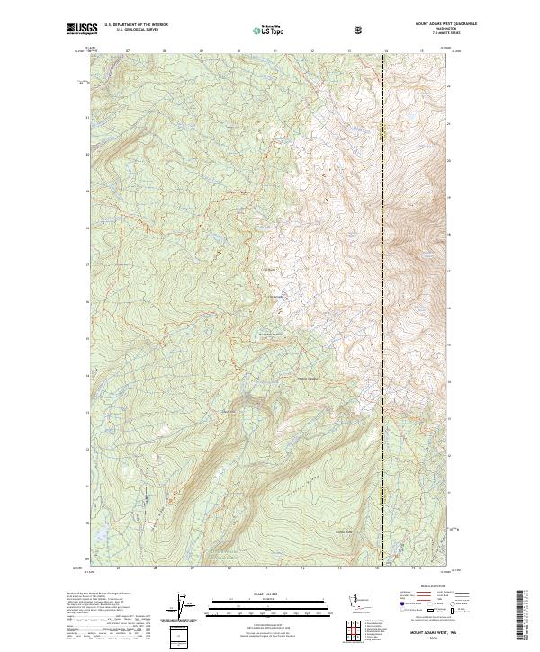 USGS Topographic Map – Mount Adams West
