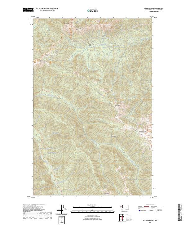 USGS Topographic Map – Mount Angeles