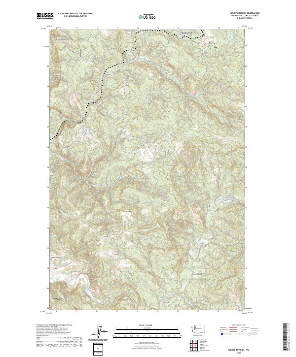 USGS Topographic Map – Mount Brynion