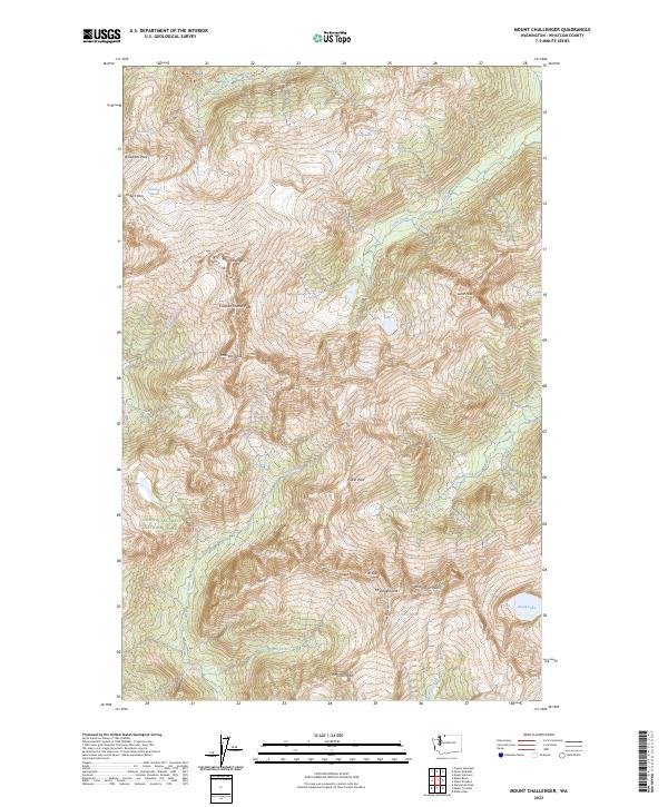 USGS Topographic Map – Mount Challenger