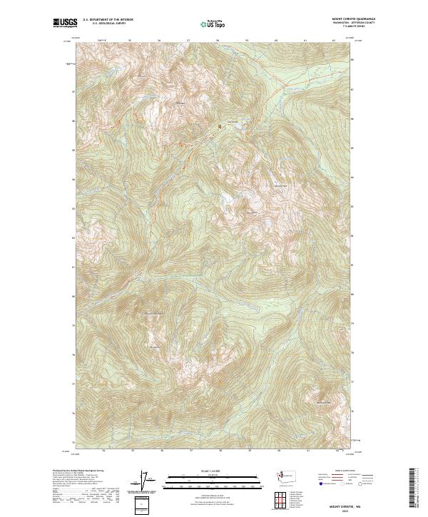 USGS Topographic Map – Mount Christie
