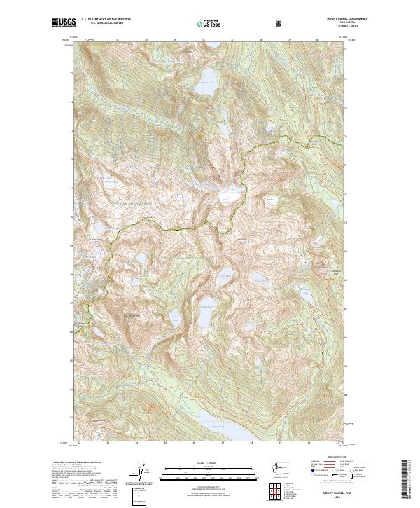 USGS Topographic Map – Mount Daniel