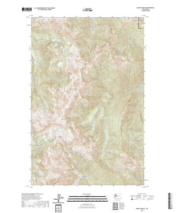 USGS Topographic Map – Mount Queets