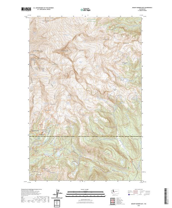 USGS Topographic Map – Mount Rainier East