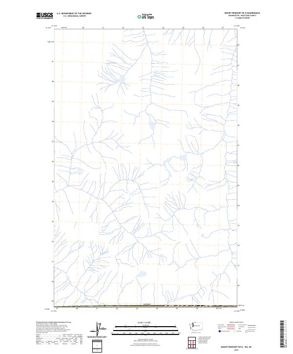 2023 Map of Mount Redoubt OE N, 2023 Print