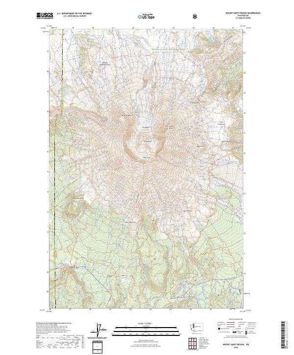 USGS Topographic Map – Mount Saint Helens