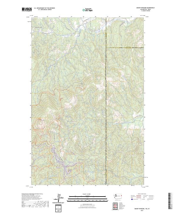 USGS Topographic Map – Mount Spokane