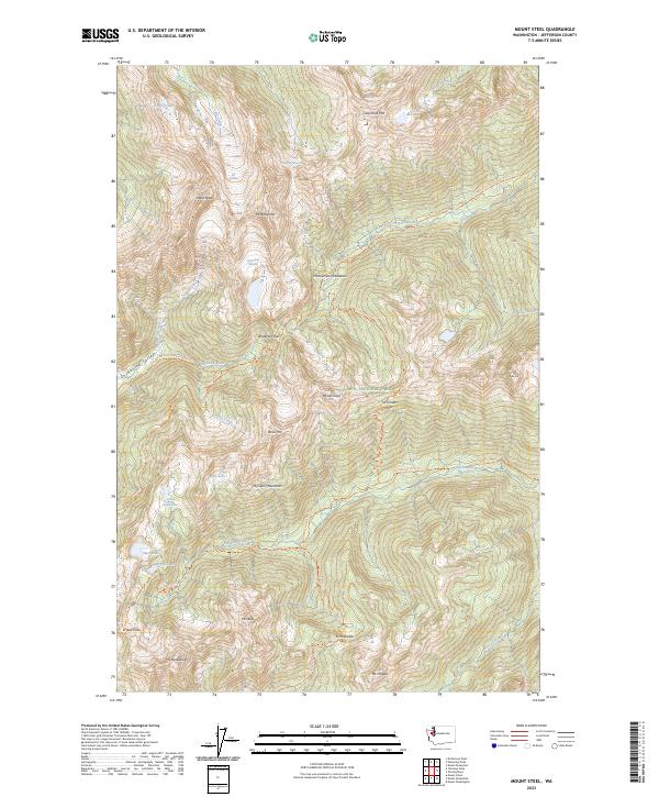 USGS Topographic Map – Mount Steel