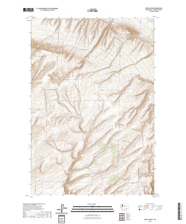 USGS Topographic Map – Nine Canyon