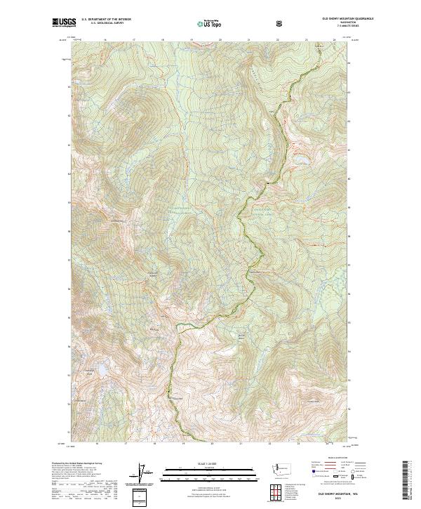 USGS Topographic Map – Old Snowy Mountain
