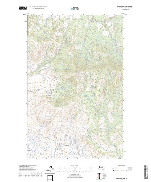USGS Topographic Map – Omak Mountain