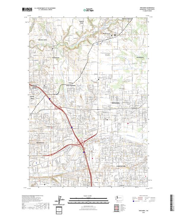 USGS Topographic Map – Orchards