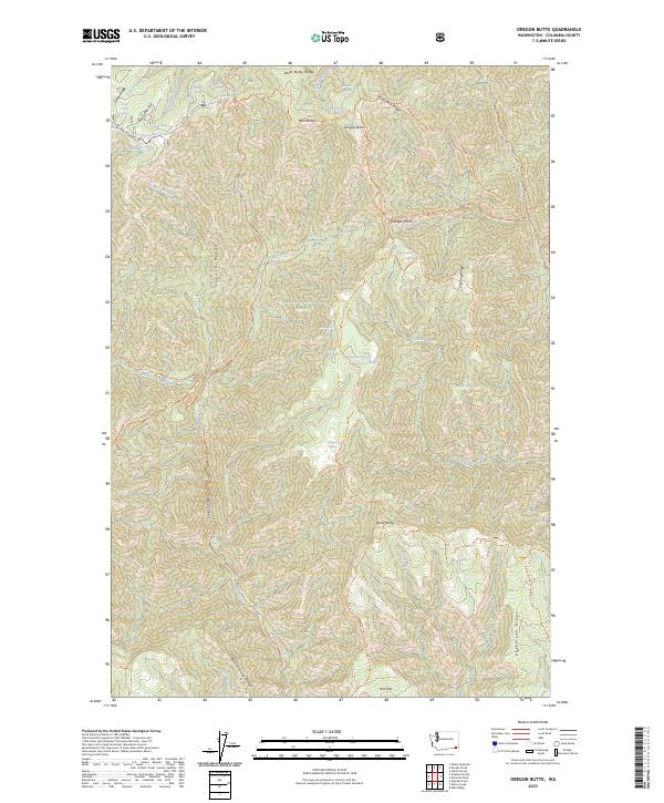 USGS Topographic Map – Oregon Butte