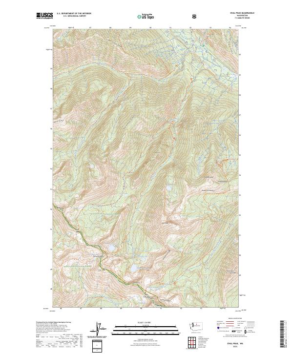 USGS Topographic Map – Oval Peak