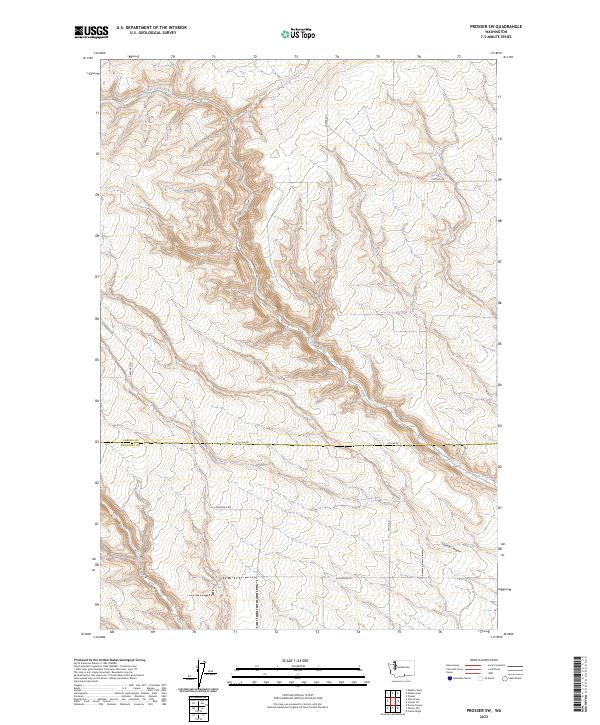 2023 Map of Prosser SW, 2023 Print