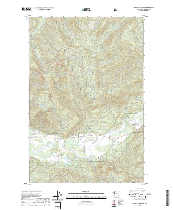 USGS Topographic Map – Purcell Mountain