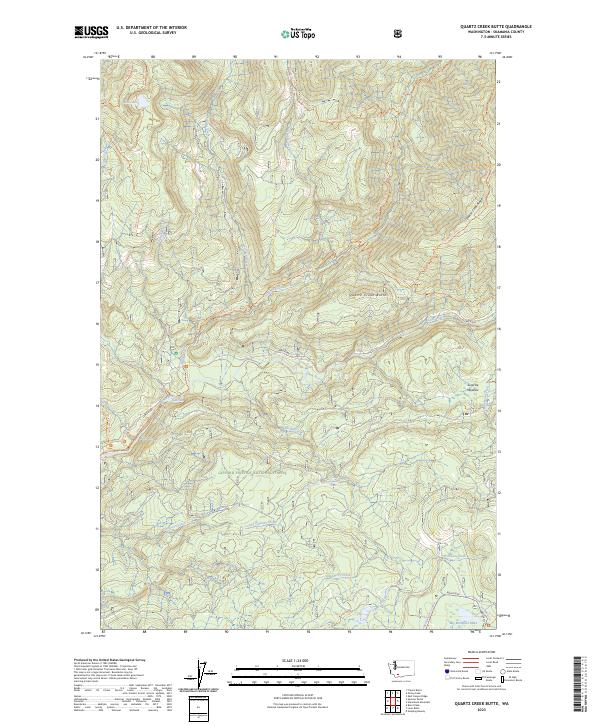 USGS Topographic Map – Quartz Creek Butte