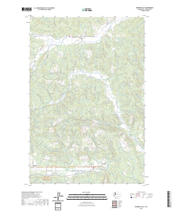 USGS Topographic Map – Rainbow Falls
