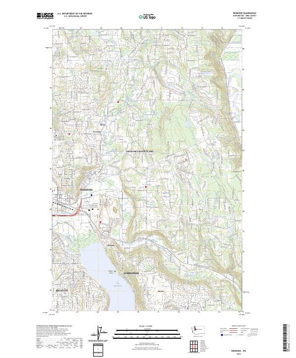 USGS Topographic Map – Redmond