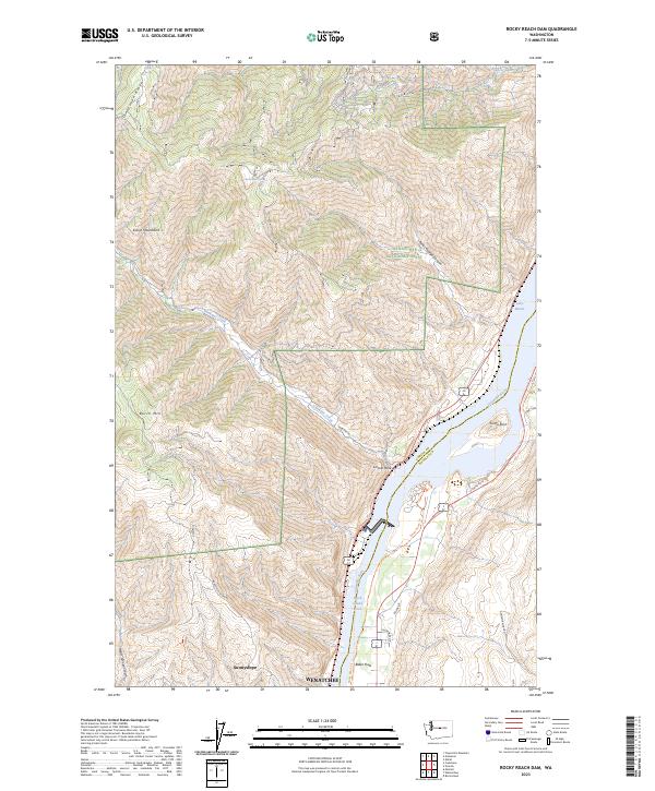 USGS Topographic Map – Rocky Reach Dam