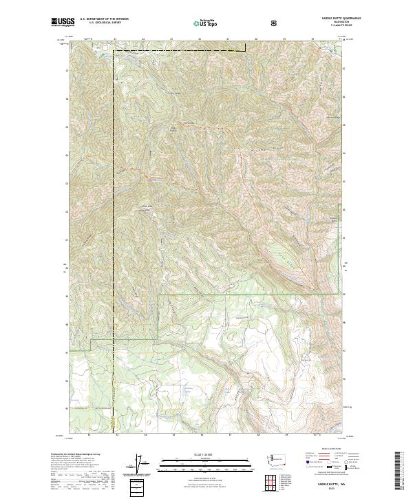 USGS Topographic Map – Saddle Butte