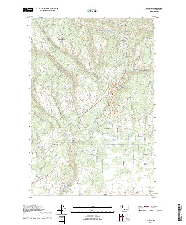 USGS Topographic Map – Satus Pass