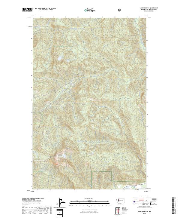 USGS Topographic Map – Sauk Mountain