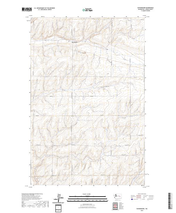 USGS Topographic Map – Schoonover