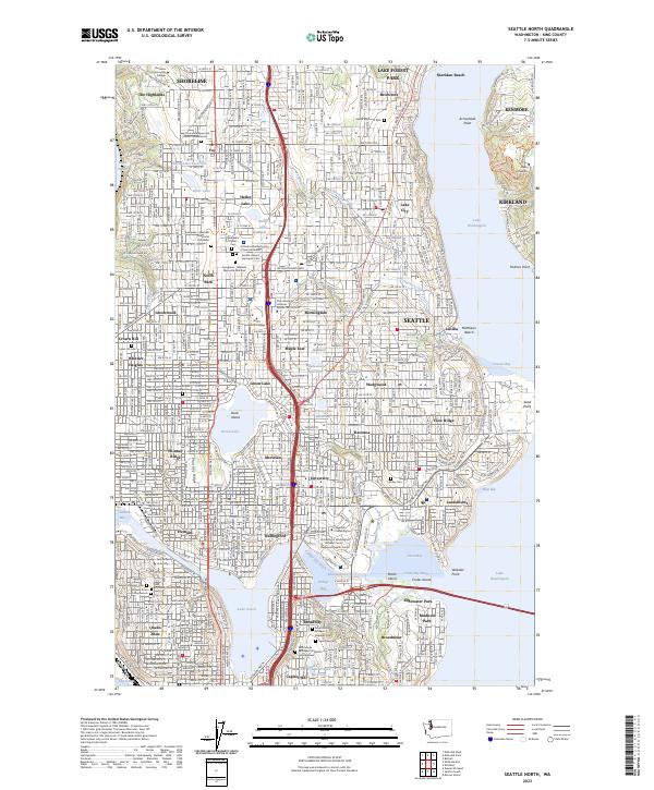 USGS Topographic Map – Seattle North