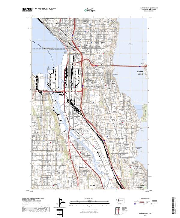 USGS Topographic Map – Seattle South