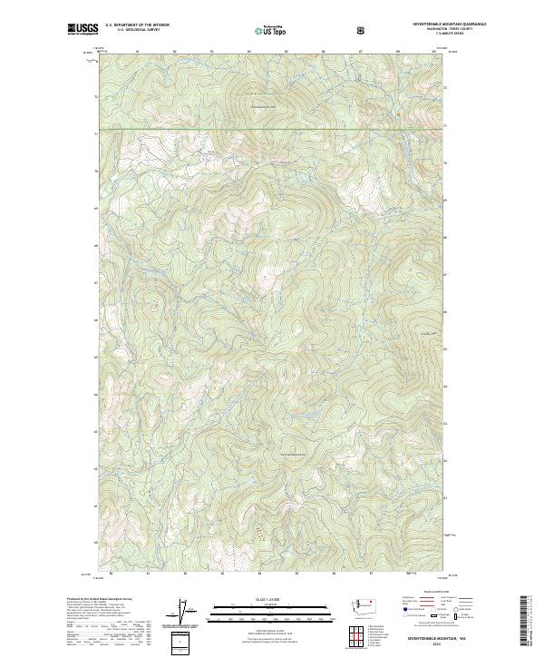 USGS Topographic Map – Seventeenmile Mountain