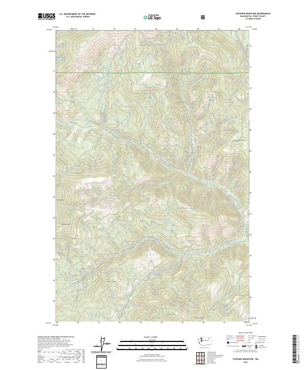USGS Topographic Map – Sitdown Mountain