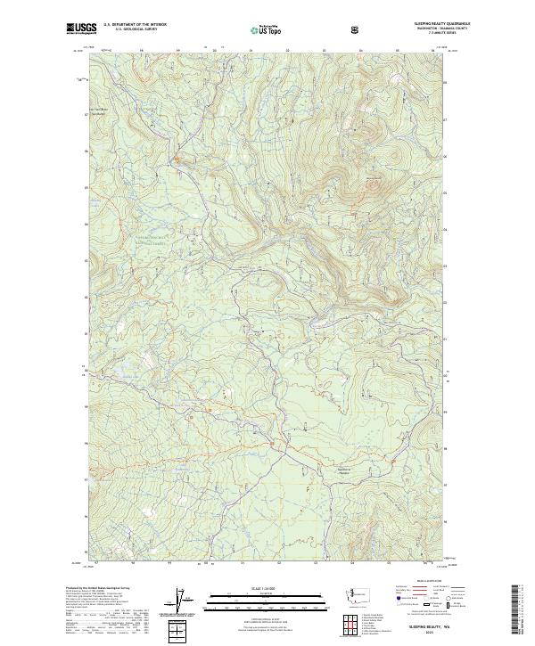 USGS Topographic Map – Sleeping Beauty