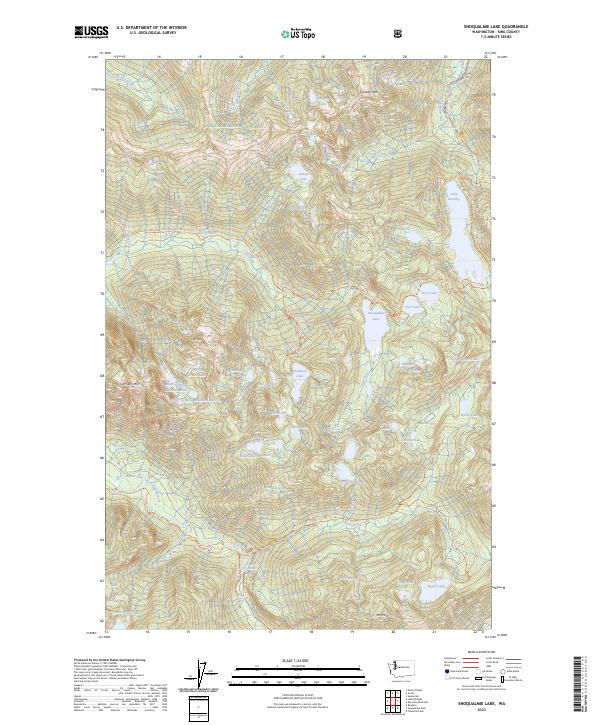 USGS Topographic Map – Snoqualmie Lake