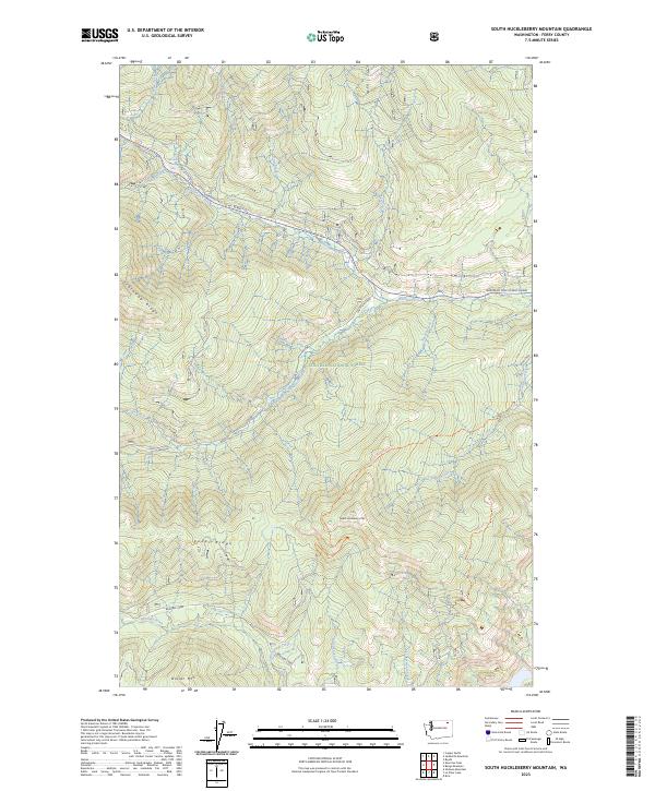 USGS Topographic Map – South Huckleberry Mountain