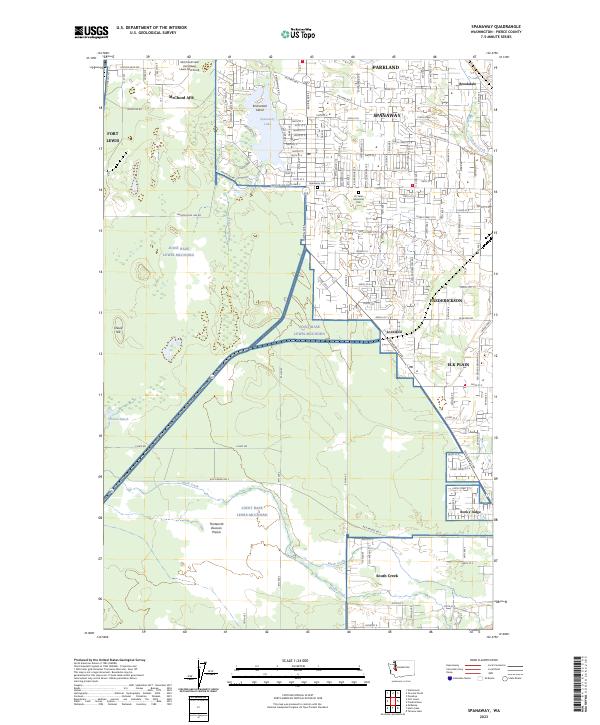 USGS Topographic Map – Spanaway