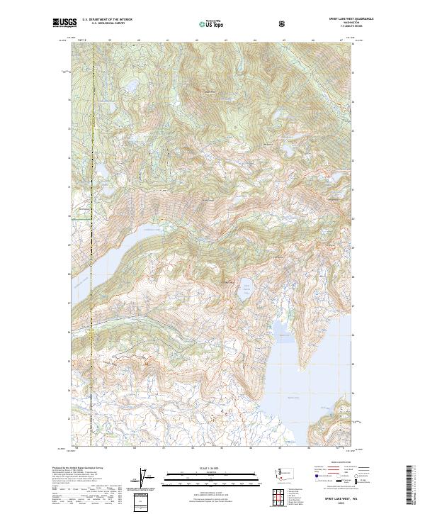 USGS Topographic Map – Spirit Lake West