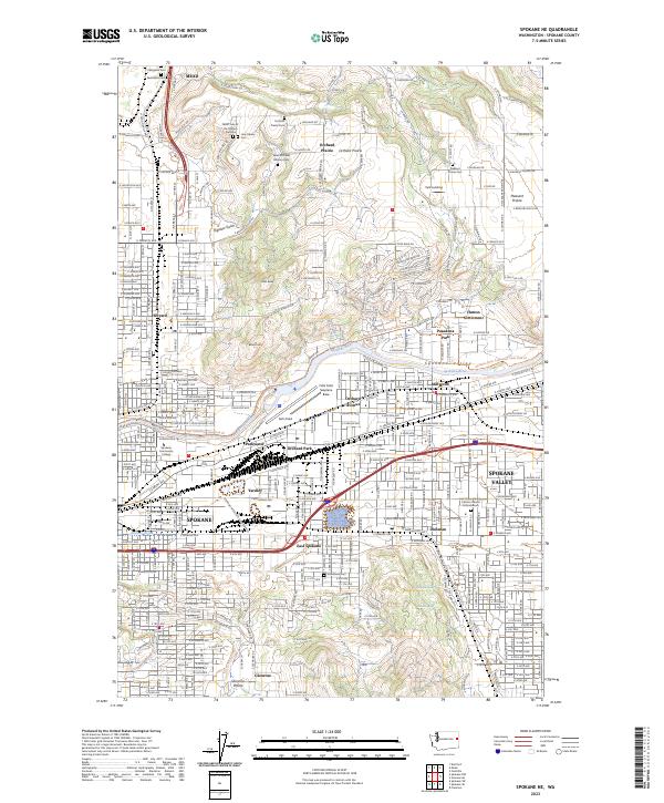 USGS Topographic Map – Spokane NE