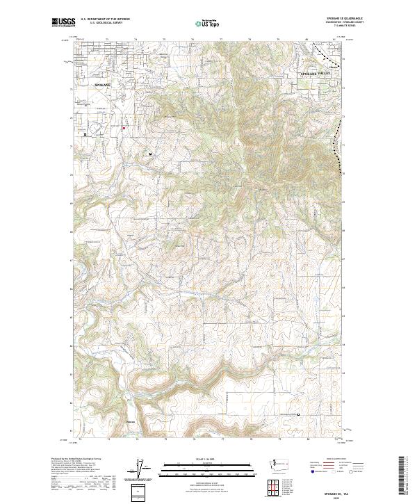 USGS Topographic Map – Spokane SE