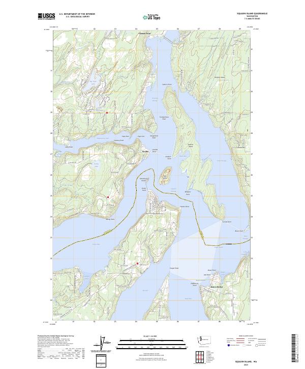 USGS Topographic Map – Squaxin Island