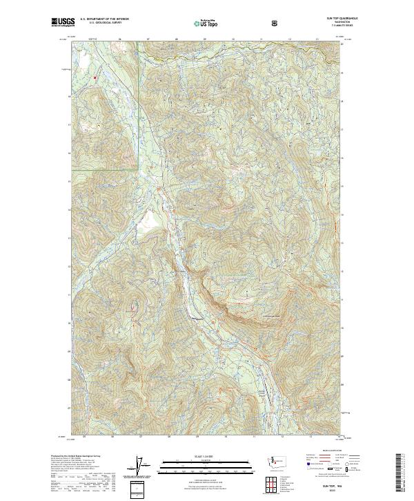 USGS Topographic Map – Sun Top