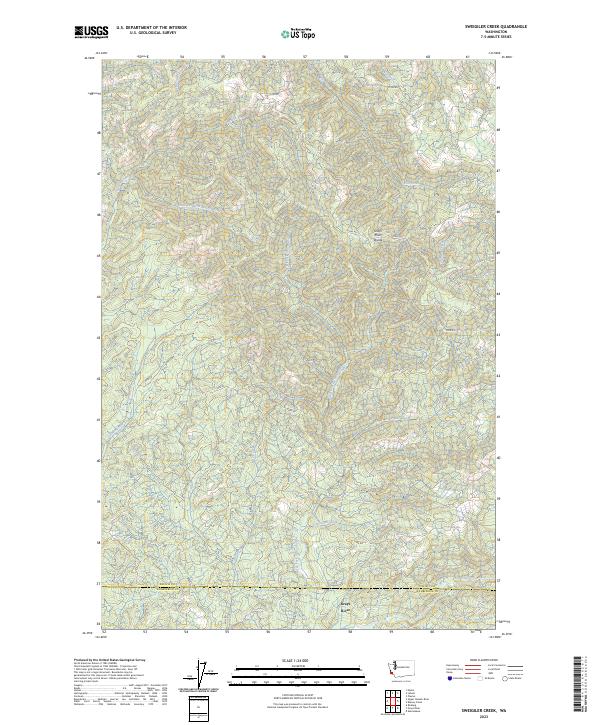 USGS Topographic Map – Sweigiler Creek