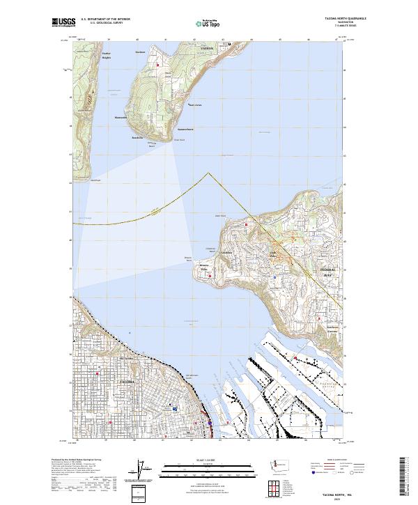 USGS Topographic Map – Tacoma North