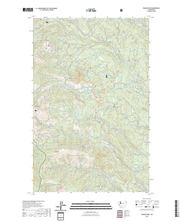 USGS Topographic Map – Tacoma Peak