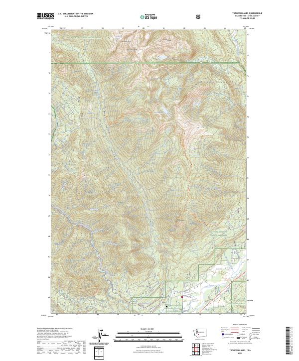 USGS Topographic Map – Tatoosh Lakes
