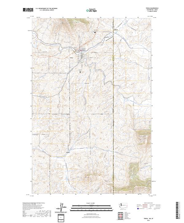 USGS Topographic Map – Tekoa
