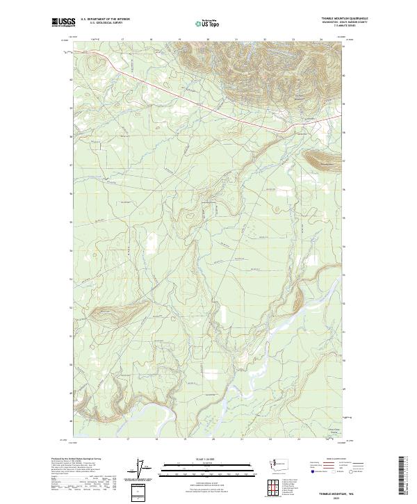 USGS Topographic Map – Thimble Mountain