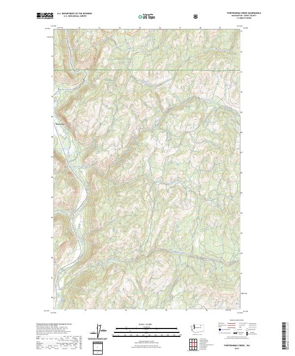 USGS Topographic Map – Thirteenmile Creek