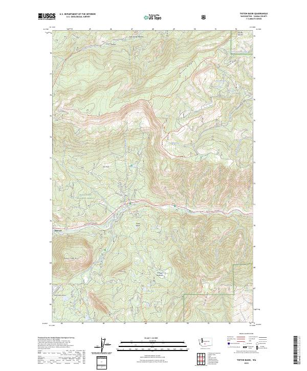 USGS Topographic Map – Tieton Basin